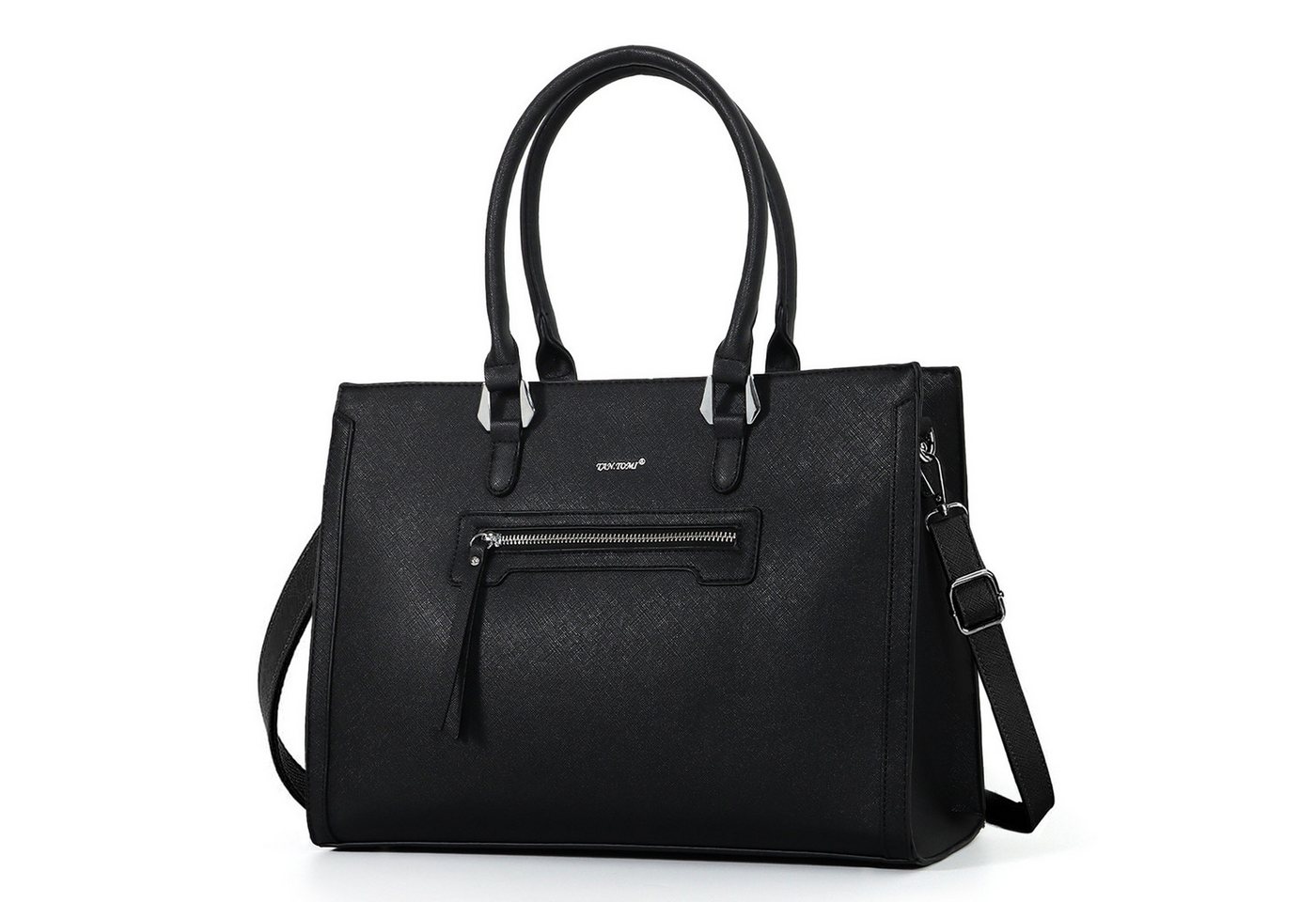 TAN.TOMI Businesstasche Damen Handtasche Große Business Schultertasche Arbeit Schule, Bürotasche Damen Umhängetasche mit 3 Fächern für Büro Schule Bild 3