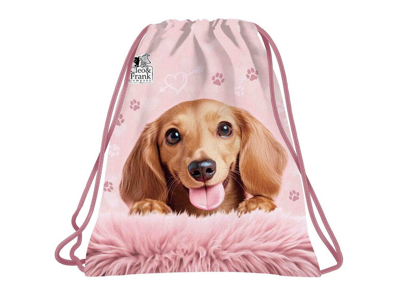 GOLDKIDS Schulranzen für Mädchen, 12er-Set - (Schul-Rucksack für Kinder mit Federmäppchen, 1-tlg., - Schuhbeutel Trinkflasche und Brotdose), - Hund Motiv- 1-3 Klasse