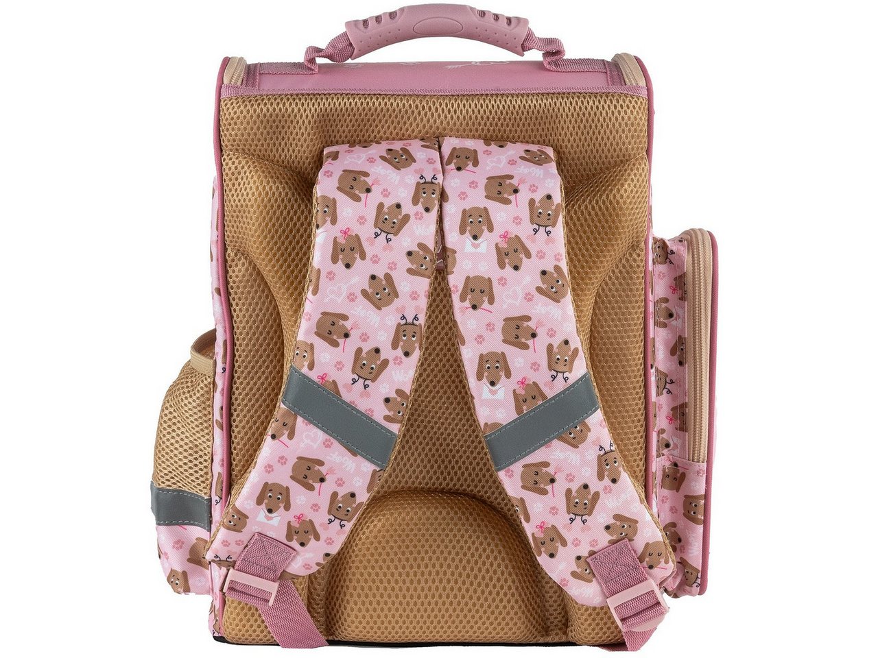 GOLDKIDS Schulranzen für Mädchen, 12er-Set - (Schul-Rucksack für Kinder mit Federmäppchen, 1-tlg., - Schuhbeutel Trinkflasche und Brotdose), - Hund Motiv- 1-3 Klasse Bild 4