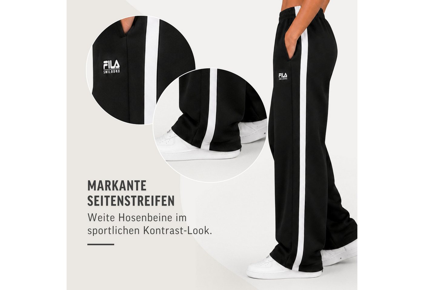 Smilodox Jogginganzug Skylar Teens, Fila Trainingsanzug Baumwolle, Sportanzug, Outfit Set, 2-teilig Set, Color Block, Kontraststreifen, Gym & Sporbekleidung Bild 2