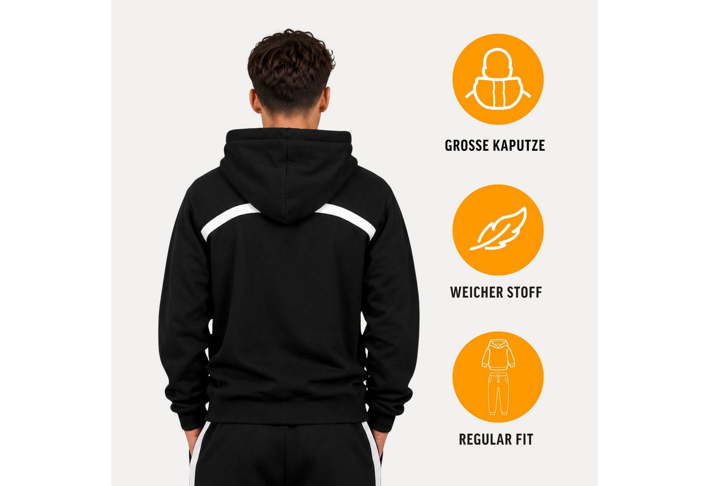 Smilodox Jogginganzug Skylar Teens, Fila Trainingsanzug Baumwolle, Sportanzug, Outfit Set, 2-teilig Set, Color Block, Kontraststreifen, Gym & Sporbekleidung Bild 3