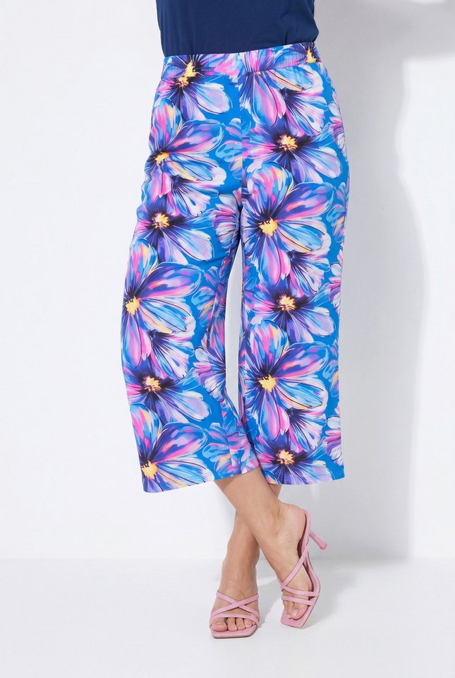 Angel of Style Funktionshose Hose weites gerades Bein Blüten-Muster