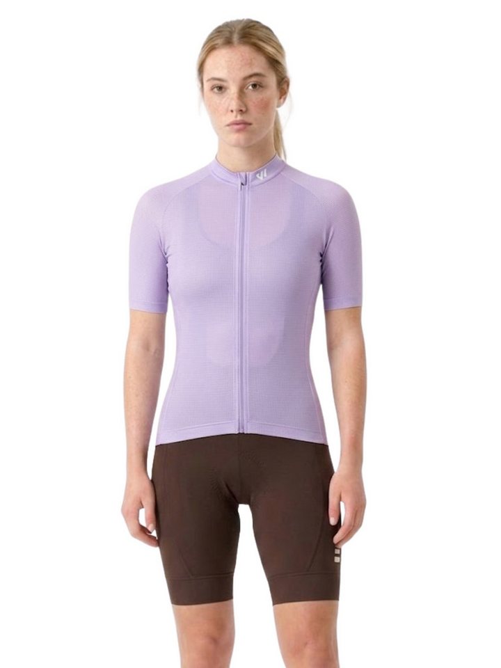 Wulibike Radtrikot Damen Fahrrad-Set, Fahrradbekleidungsset für Gravel & Outdoor Touren (2-tlg) Kurzarm-Radtrikot und figurbetonte V-Trägerhose mit 6 Taschen