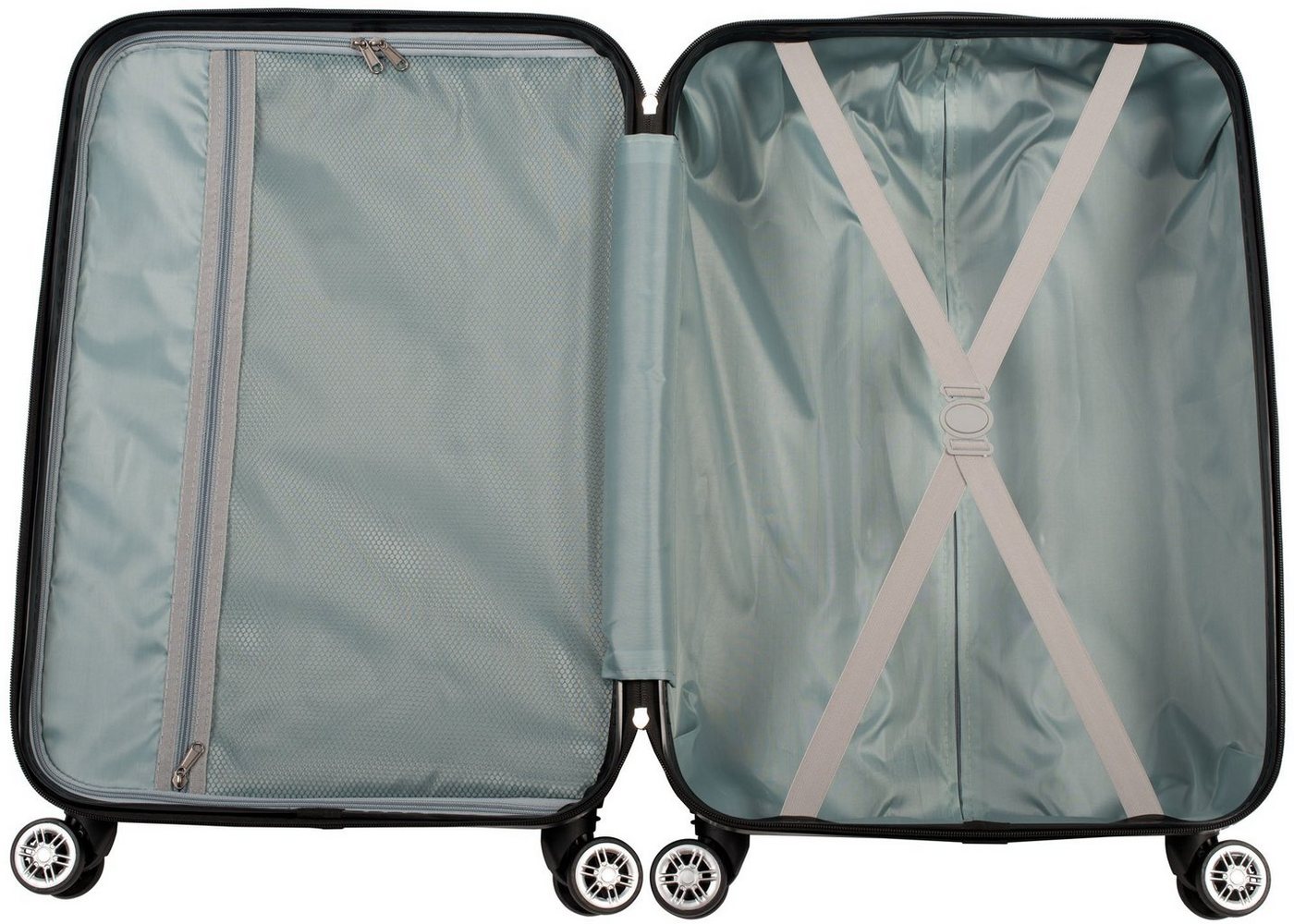Cahoon Hartschalen-Trolley Koffer Hartschalenkoffer Trolley Reisekoffer 68 Liter = mittlere Größe, 4 Rollen Bild 5