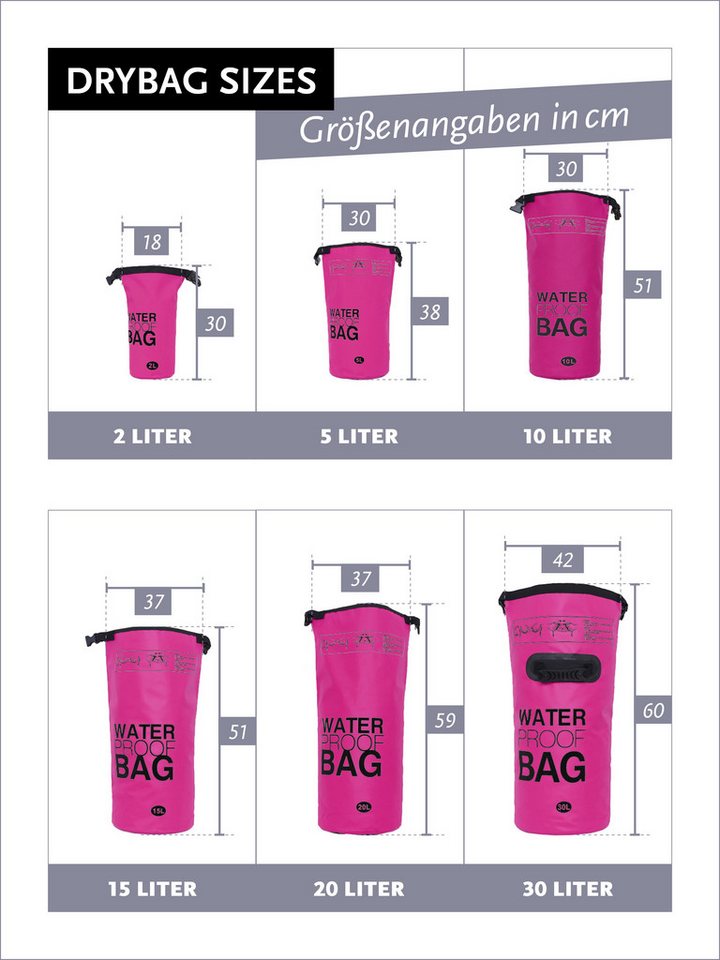 DonDon Drybag Beutel Trockentasche Trockenbeutel, wasserdichter outdoor Drybag