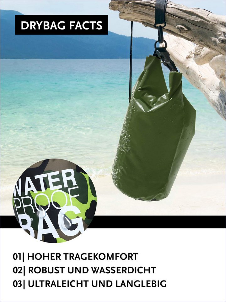 DonDon Drybag Beutel Trockentasche Trockenbeutel (1-tlg), wasserdichter outdoor Drybag