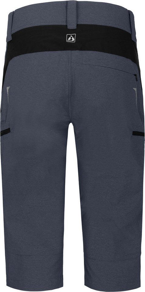 Bergson Fahrradhose VALLI Capri Damen 3/4 Radhose, robust, elastisch, Normalgrößen, grau/blau