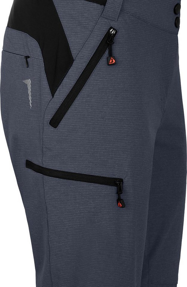 Bergson Fahrradhose VALLI Capri Damen 3/4 Radhose, robust, elastisch, Normalgrößen, grau/blau Bild 4