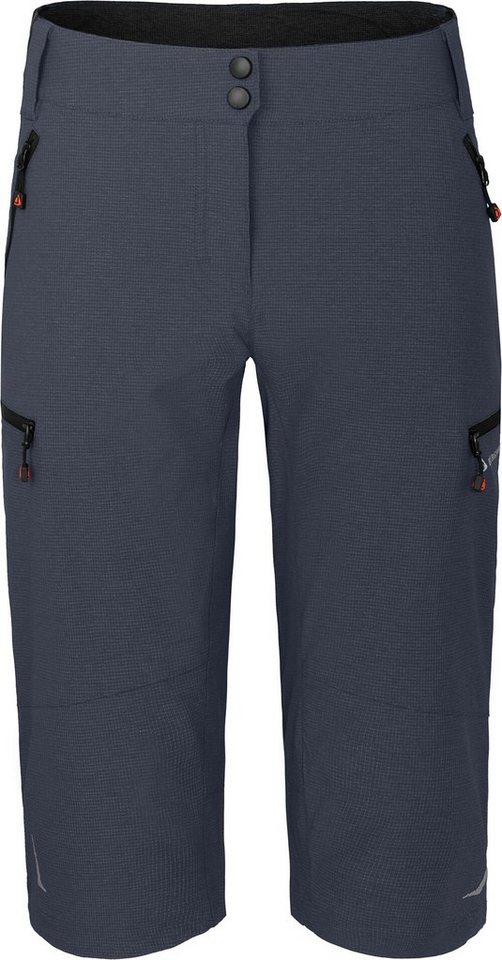 Bergson Fahrradhose VALLI Capri Damen 3/4 Radhose, robust, elastisch, Normalgrößen, grau/blau Bild 5