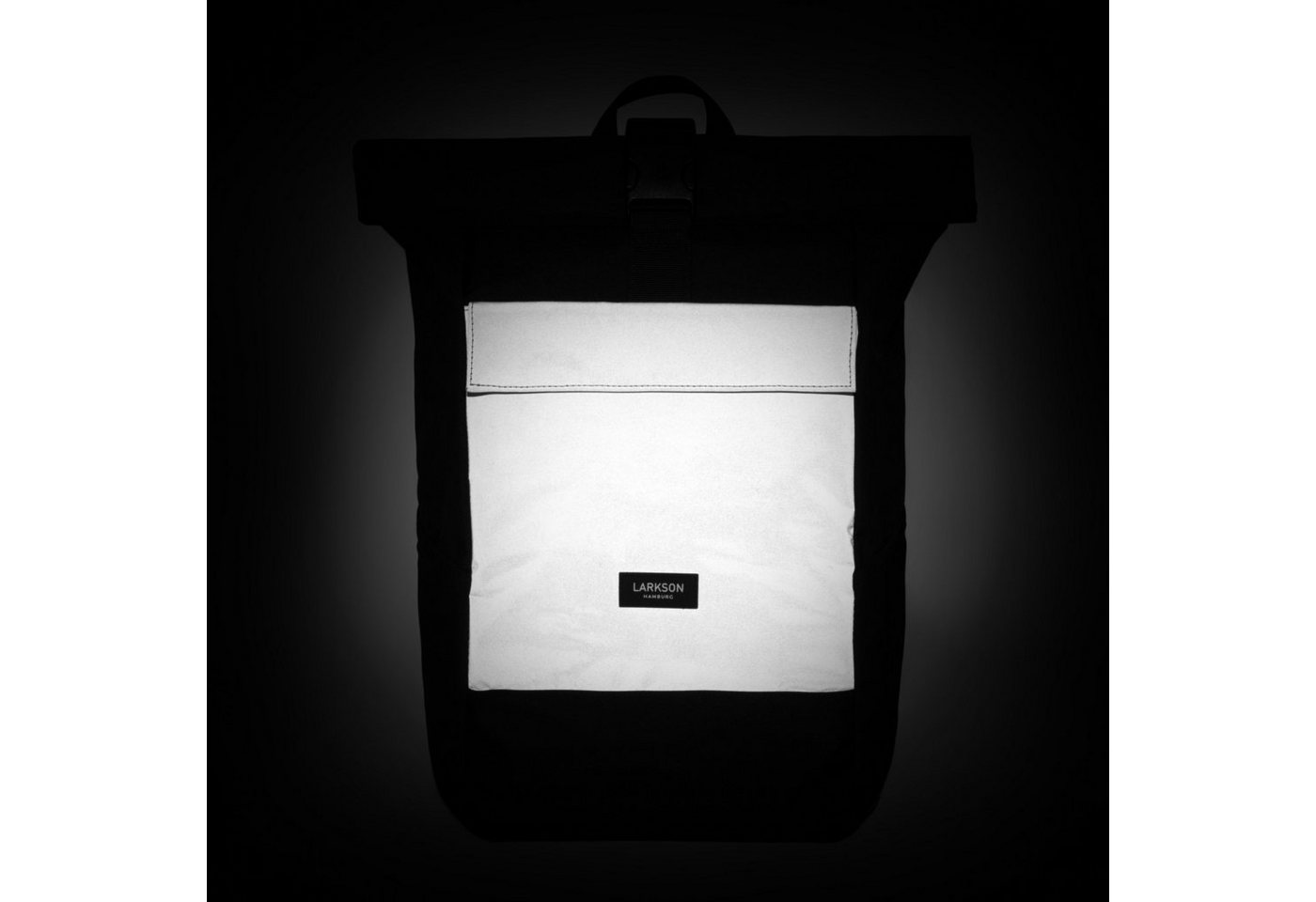 LARKSON Cityrucksack No 4 Reflective Laptop Rolltop Damen Herren Groß, Wasserabweisend Bild 2