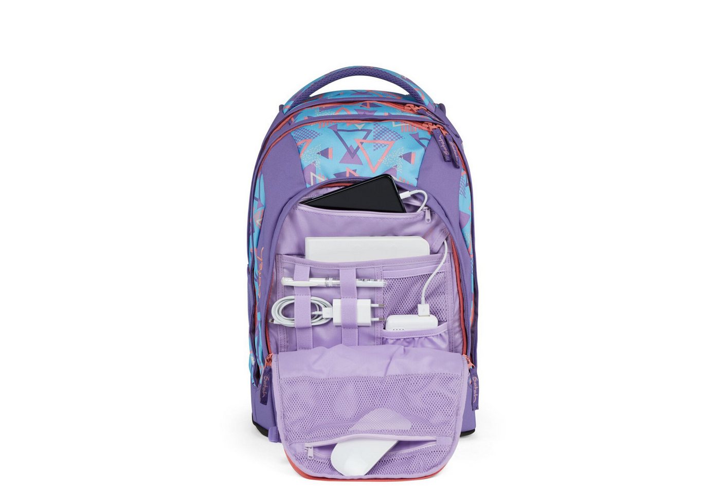 Satch Schulranzen Schulrucksack-Set PACK 80s Dance 3-teilig, Kollektion 2024 (3-teilig), Laptop-Fach, Your-Size-System, Schulranzen Bild 3