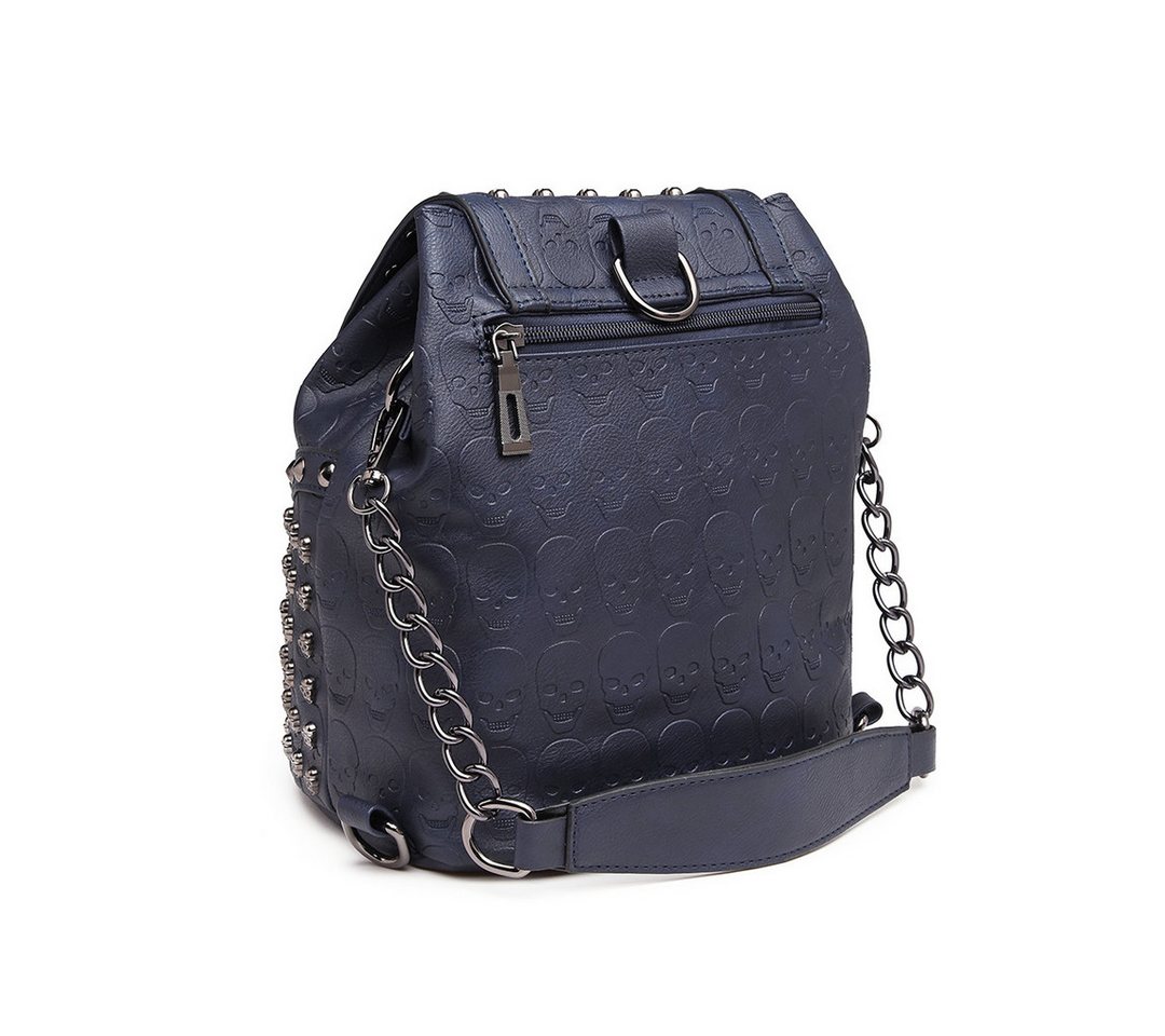 Miss Lulu Rucksack Mode Rucksack, Handtaschen für Frauen mit Ketten-Schultergurt & Nieten Bild 5