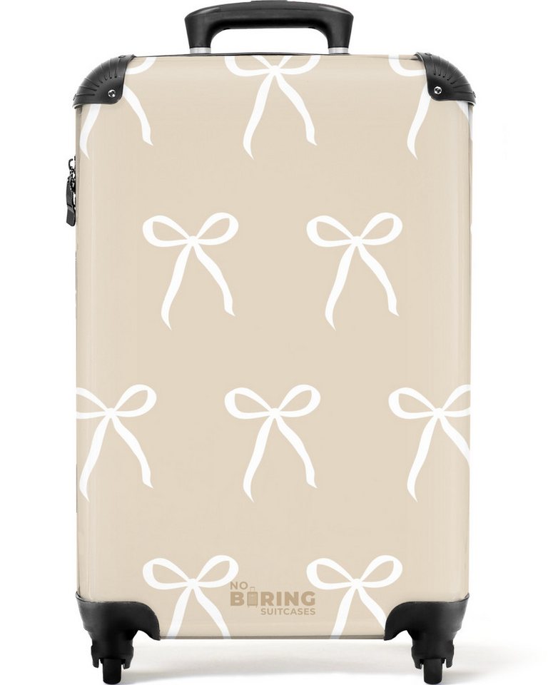 NoBoringSuitcases.com© Hartschalen-Trolley Muster der Schleifen 55x35x20cm, 4 Rollen, Reisetasche mit Rollen, Koffer Handgepäck Flugzeug Bild 4