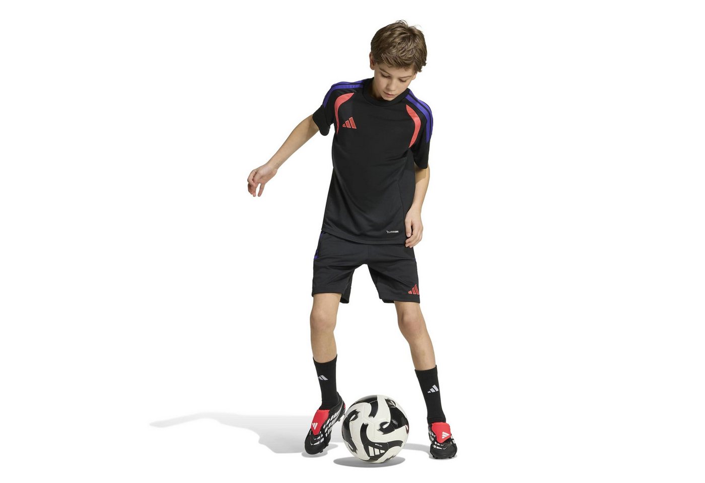 adidas Performance Fußballtrikot TIRO26L JSY Y BLACK/PURPUR/SEMTUR Bild 3