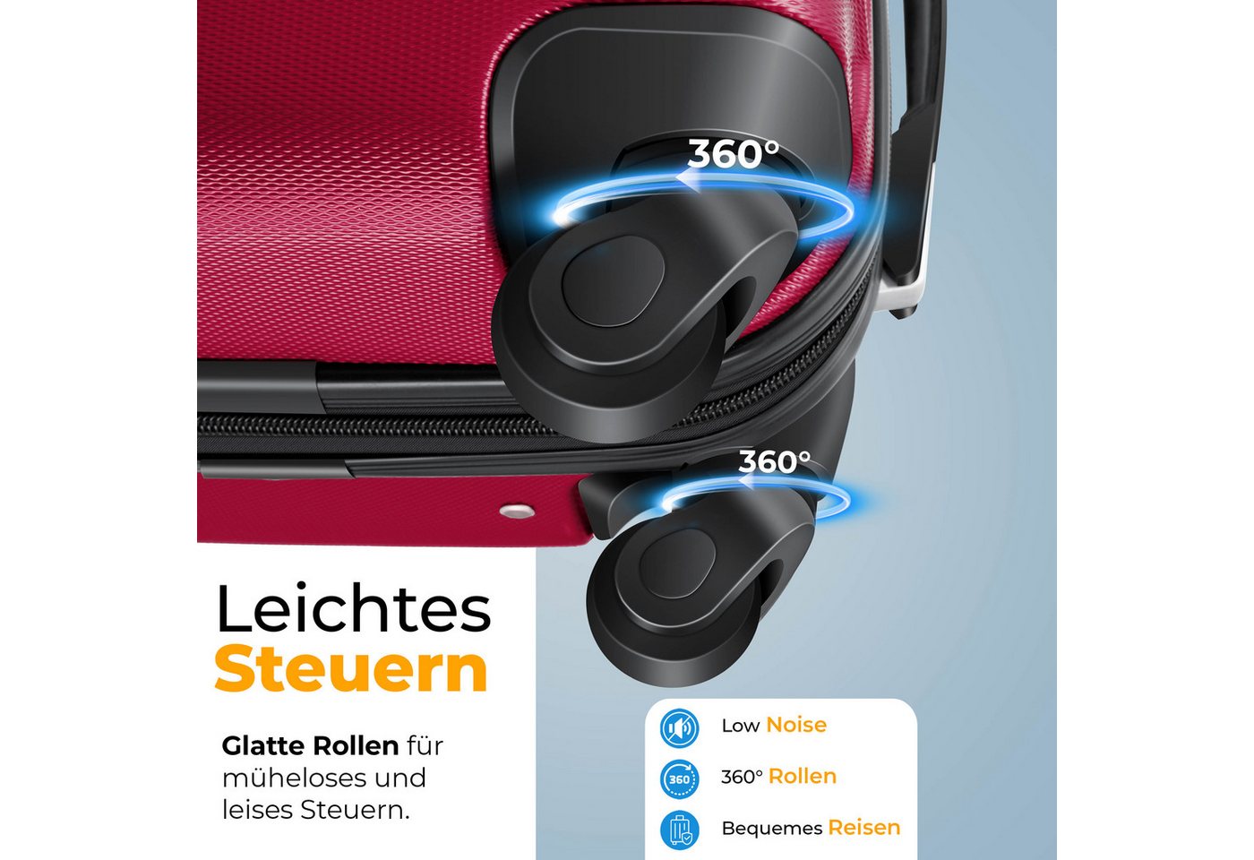 KESSER Kofferset, 4 Rollen, 4tlg. Hartschalenkofferset Hartschalenkoffer Reisekoffer Set Bild 3