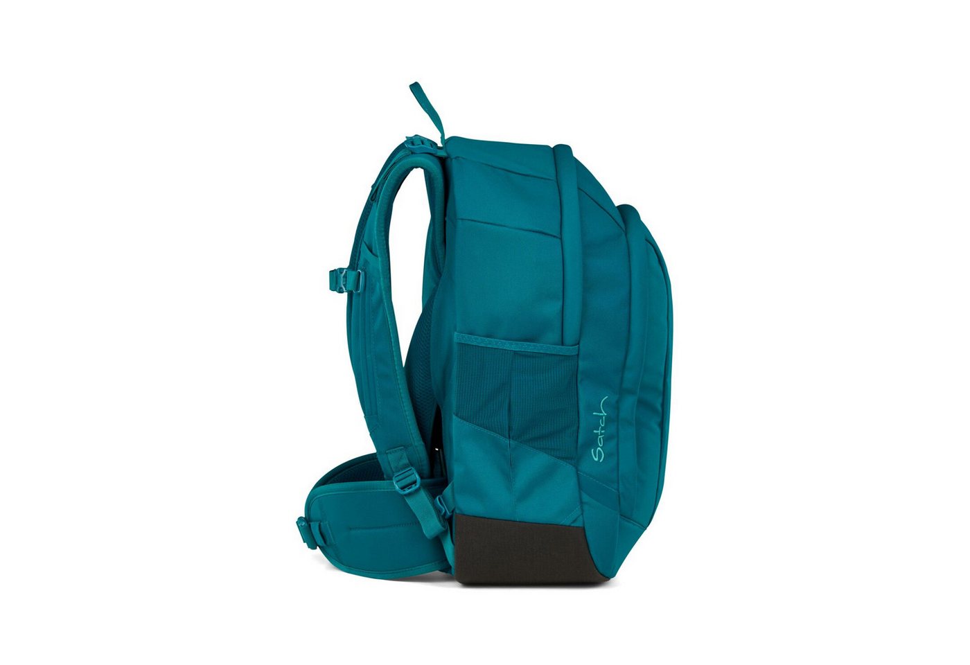 Satch Schulranzen Schulrucksack-Set AIR Deep Petrol 3-teilig (3-teilig), Schulranzen, ergonomisch, Laptop-Fach, Your-Size-System
