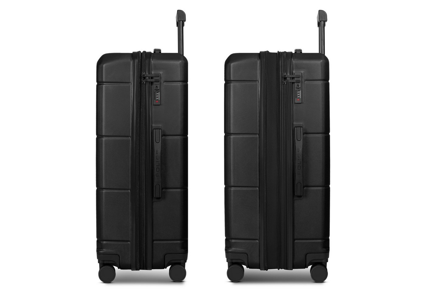 Police Hartschalen-Trolley London, 4 Rollen, ABS