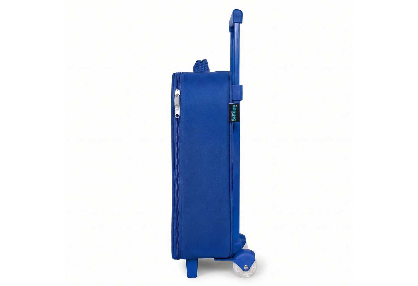 NoBoringSuitcases.com© Kinderkoffer Blau - mit leuchtende Räder - Bagger - Signiert - Orange, 2 Rollen, Handgepäck Koffer, Trolley Kinder, Reisekoffer Jungen Bild 5