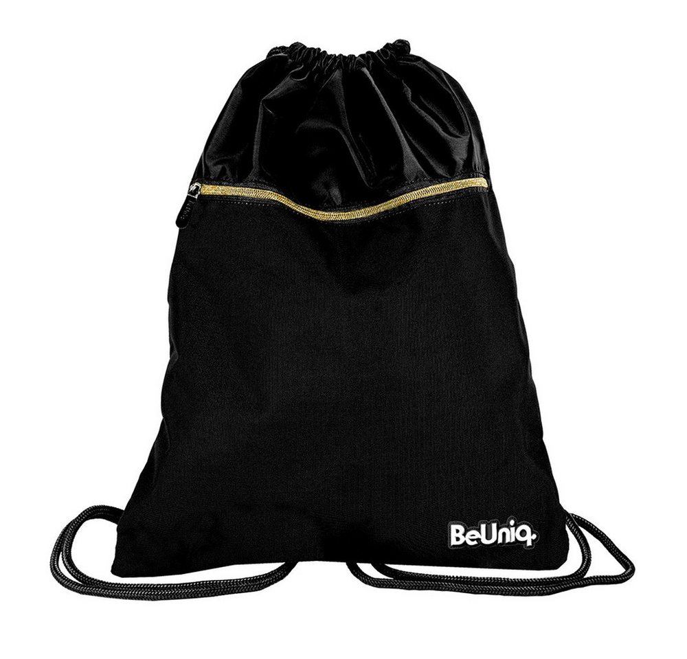 PASO Schulrucksack (Schulset, 5-tlg), BeUniq Mega Set 5-teilig – Schwarz, Gold