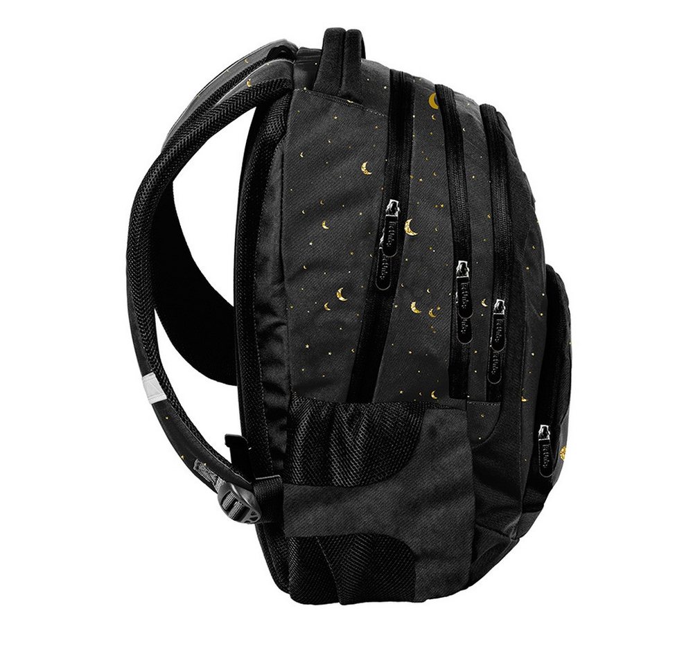 PASO Schulrucksack (Schulset, 5-tlg), BeUniq Mega Set 5-teilig – Schwarz, Gold Bild 3