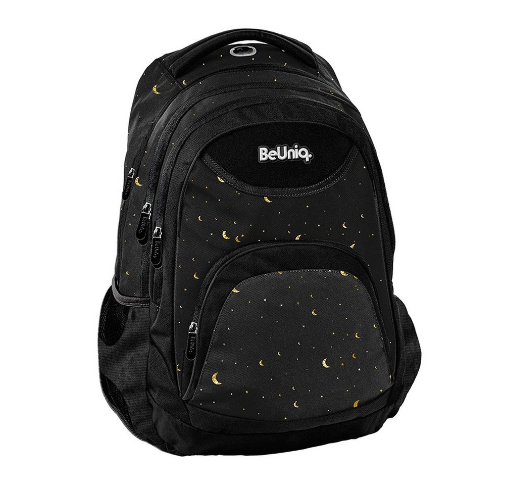PASO Schulrucksack (Schulset, 5-tlg), BeUniq Mega Set 5-teilig – Schwarz, Gold Bild 5