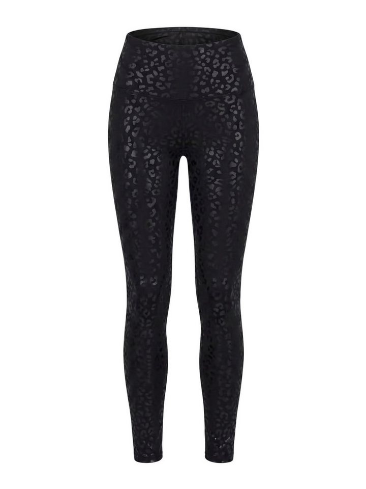 FemmeTone Yogaleggings Sportleggings mit Leo-Muster – Damen Leggings mit hohem Bund Sporthose Yogahose High Waist mit Bauch-weg-Effekt und Stretch Bild 5