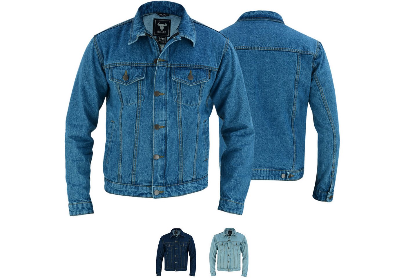 BULLDT Motorradjacke BLD312J Denim BULLDT Motorradjacke Jeansjacke biker Trucker Jacke Bild 2