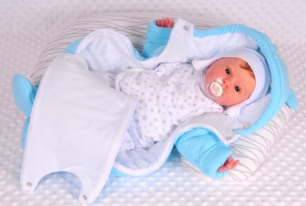 La Bortini Schneeoverall Wagenanzug Babyanzug Baby Overall Übergangsoverall in Türkis mit Hund weich, mit Reißverchluss 44 50 56 62 68 74 Bild 2