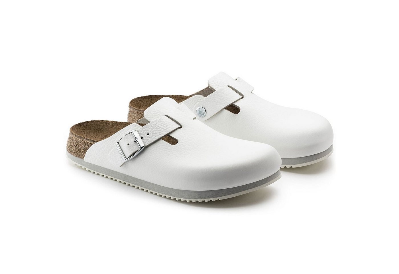 Birkenstock Geschlossener Lederschuh Boston mit bequemen Fußbett aus Kork - Pantolette Hervorragender Tragekomfort - Verloursleder und Rutschfester Eva-Sohle Bild 5