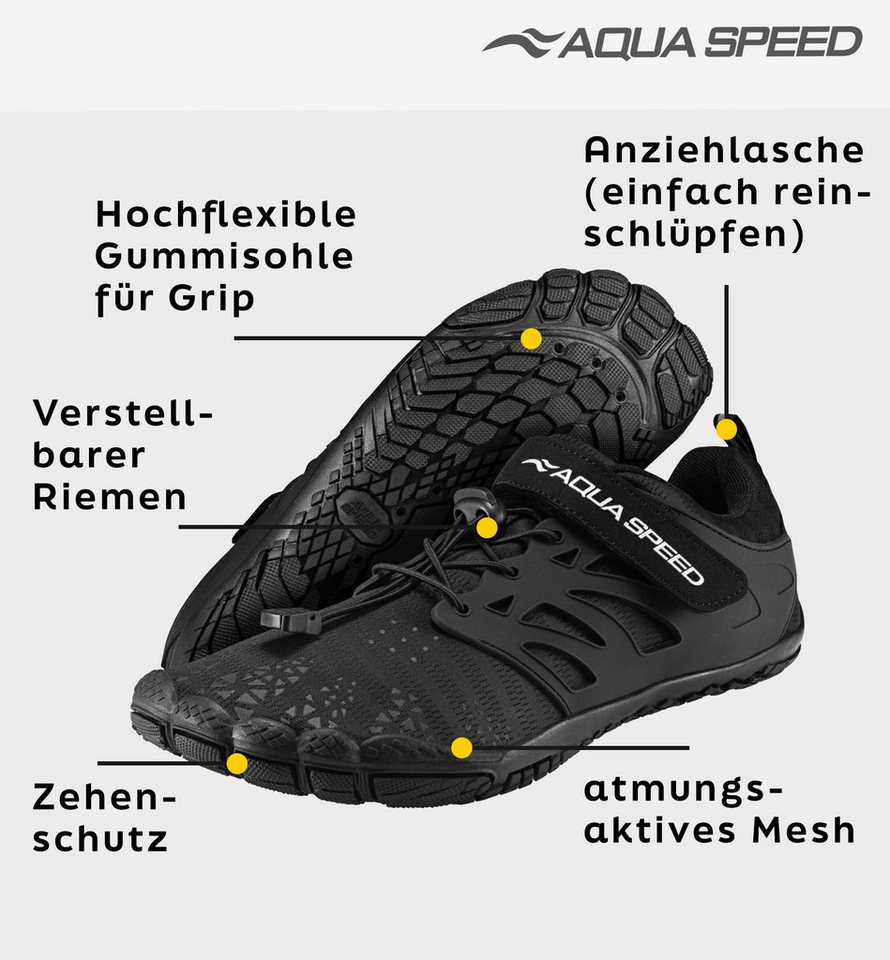 Aqua Speed Taipan Aqua Sneaker Gr. 45 – Schwarz + Handtuch inklusive Wasserschuh (Robuste Wasserschuhe für Bewegung – flexibel & strapazierfähig) Sicher & bequem – Der perfekte Begleiter für sommerliche Abenteuer Bild 3