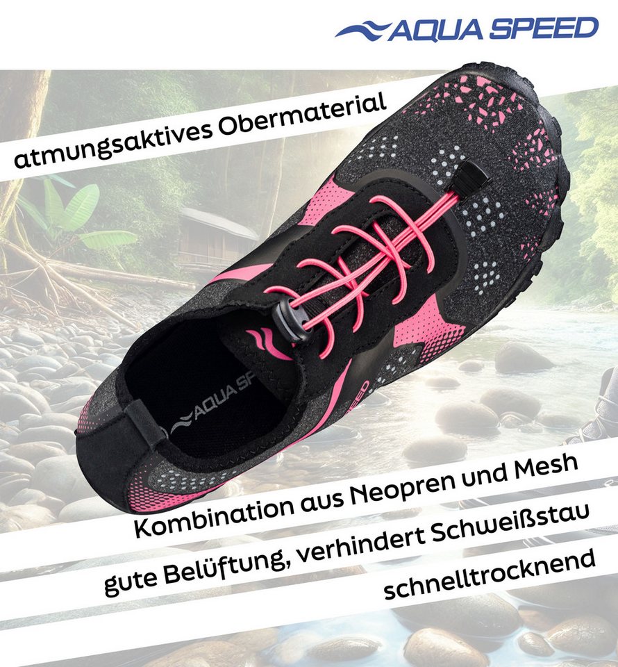 Aqua Speed Nautilus Schwimmschuhe Gr. 39 – Rosa + Handtuch im Set Wasserschuh (Wasserschuhe für Garten, Steg & Strand – praktisch & stabil) Lässt sich einfach reinigen – ausspülen, trocknen, fertig Bild 4