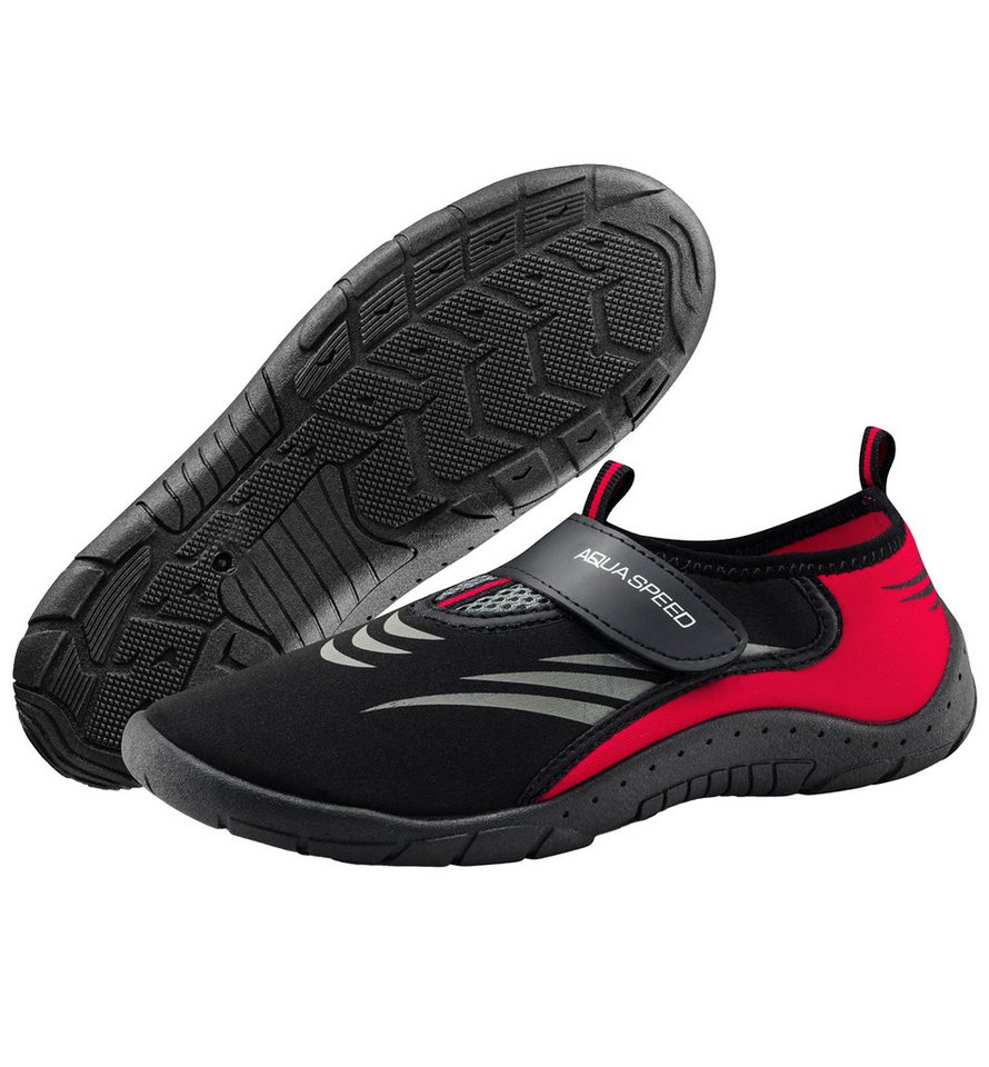 Aqua Speed Rutschfeste Badeschuhe Herren Gr. 45 – ideal für Sommer & Reise Wasserschuh (Barfußtauglich & hygienisch – zum Mitnehmen & Spülen) Stark im Halt – Auch bei Wellen, Strömung oder Wasseraction