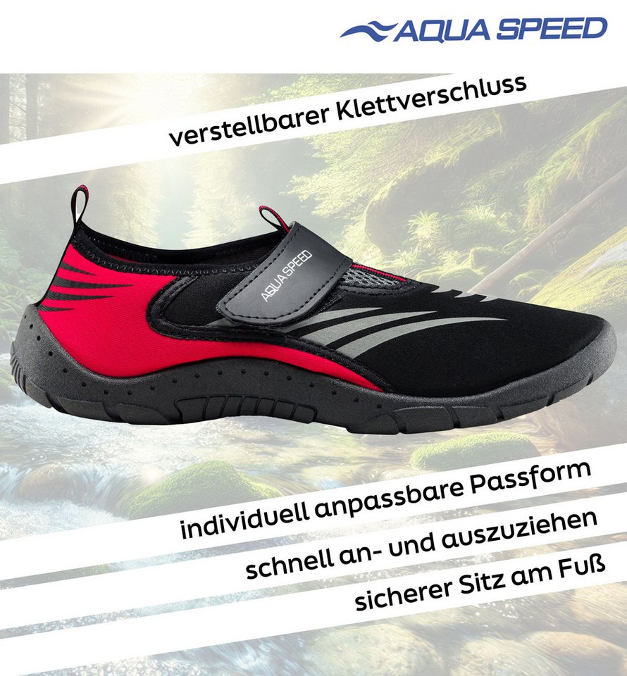 Aqua Speed Rutschfeste Badeschuhe Herren Gr. 45 – ideal für Sommer & Reise Wasserschuh (Barfußtauglich & hygienisch – zum Mitnehmen & Spülen) Stark im Halt – Auch bei Wellen, Strömung oder Wasseraction Bild 3