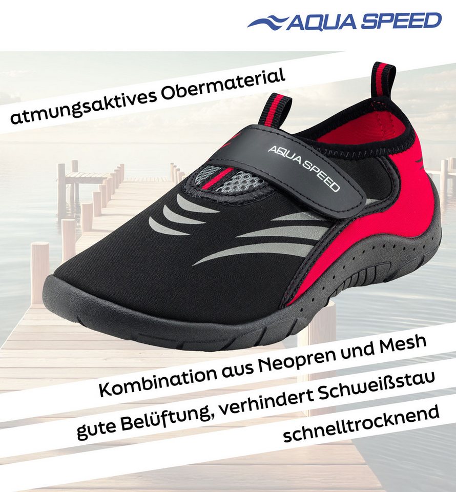 Aqua Speed Rutschfeste Badeschuhe Herren Gr. 45 – ideal für Sommer & Reise Wasserschuh (Barfußtauglich & hygienisch – zum Mitnehmen & Spülen) Stark im Halt – Auch bei Wellen, Strömung oder Wasseraction Bild 5
