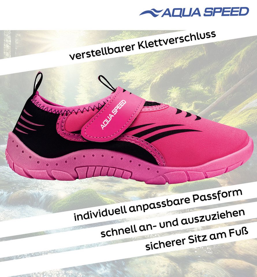 Aqua Speed Kinder Schwimmschuhe Gr. 25 – weich & praktisch für den Sommer Wasserschuh (Für Boot & Fels geeignet – rutschhemmende Sohle) Sicherer Einstieg – Auch bei glatten Böden kein Abrutschen