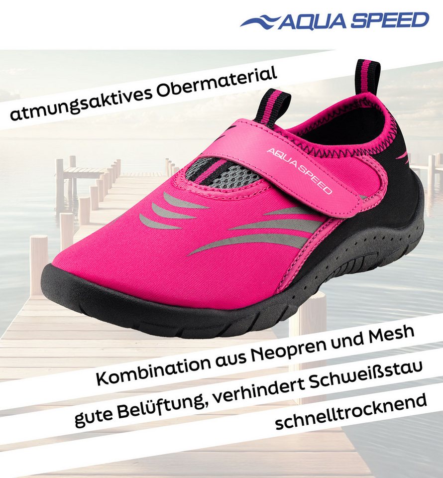 Aqua Speed Badeschuhe Damen Gr. 40 – ideal für Strand, Dusche & Camping Wasserschuh (Bequeme Aquaschuhe mit Schutz – ideal für Garten & See) Weiches Obermaterial – Sitzt sicher ohne Einschneiden oder Druck Bild 5