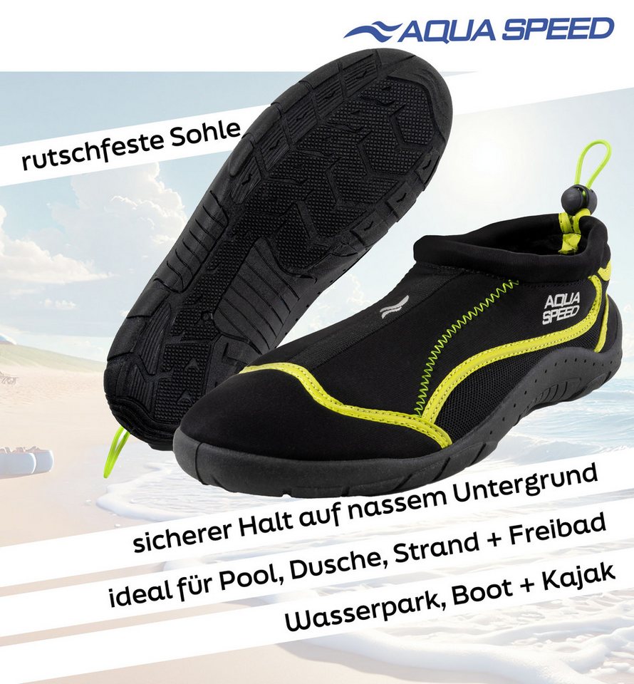 Aqua Speed Outdoor Badeschuhe Herren Gr. 45 – Sicherer Grip & schnelltrocknend Wasserschuh (Reise- & Strandschuh-Set für Herren – Extra leicht & rutschfest) Alltagsfreundlich & schnelltrocknend – Herrenschuh-Set Bild 5