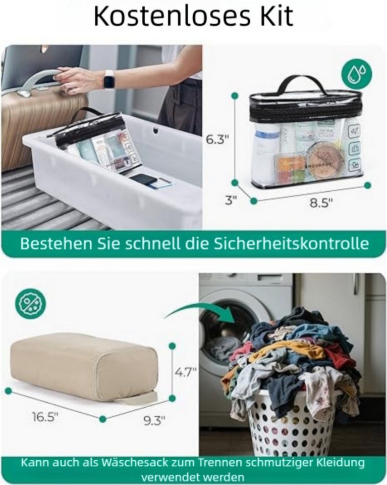 VEKROBOT Reisetasche Damen Sporttasche Mit Nassfach & wasserdicht. Leichtes Weekend Bag (Set, 1-tlg., Leichte Reisetasche), Damen Multifunktions Sporttasche Bild 3