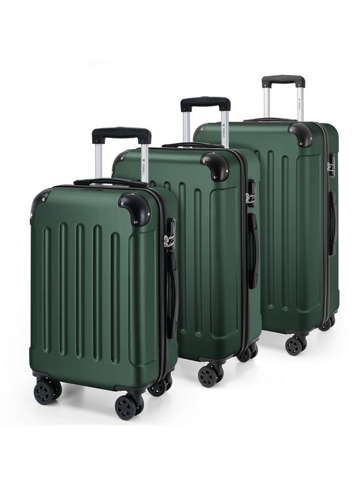 YONSLY Trolleyset Reisekoffer Hartschalenkoffer Trolley M-L-XL mit Zahlenschloss, 4 Rollen, (Set, 3 tlg., inkl. Größen M-L-XL), ABS-Hartschale, 360°-Rollen und Aluminium-Teleskopgriff Bild 2