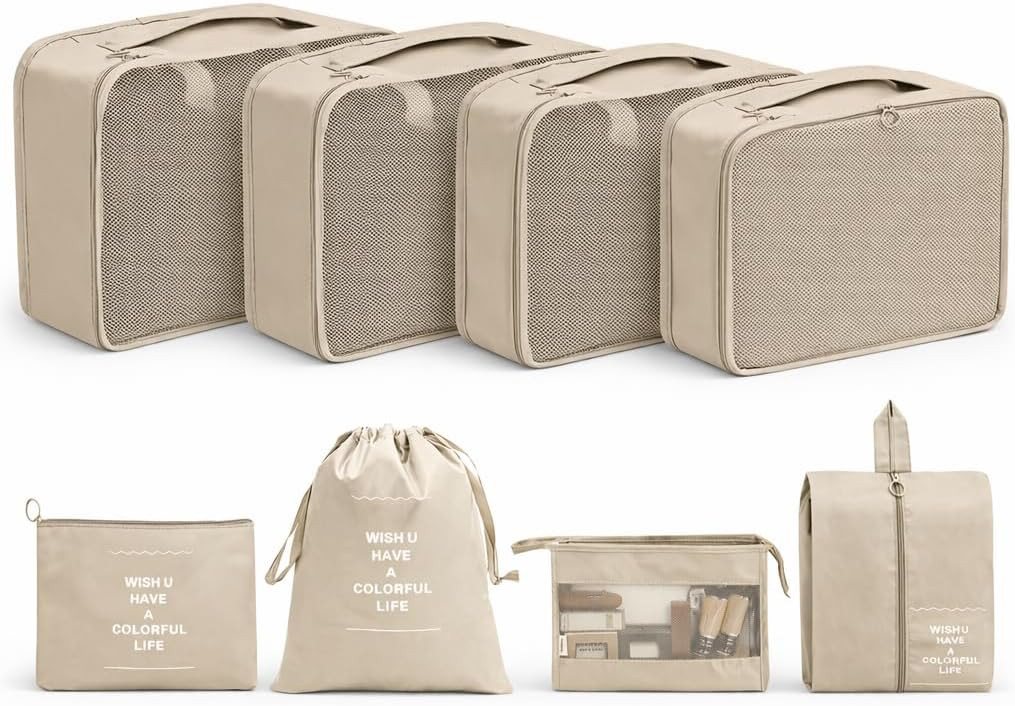 TK Gruppe Kofferorganizer Koffer Organizer 8er – Kofferorganizer Packtaschen Packwürfel Reisen (Set, 8er Set) Bild 3