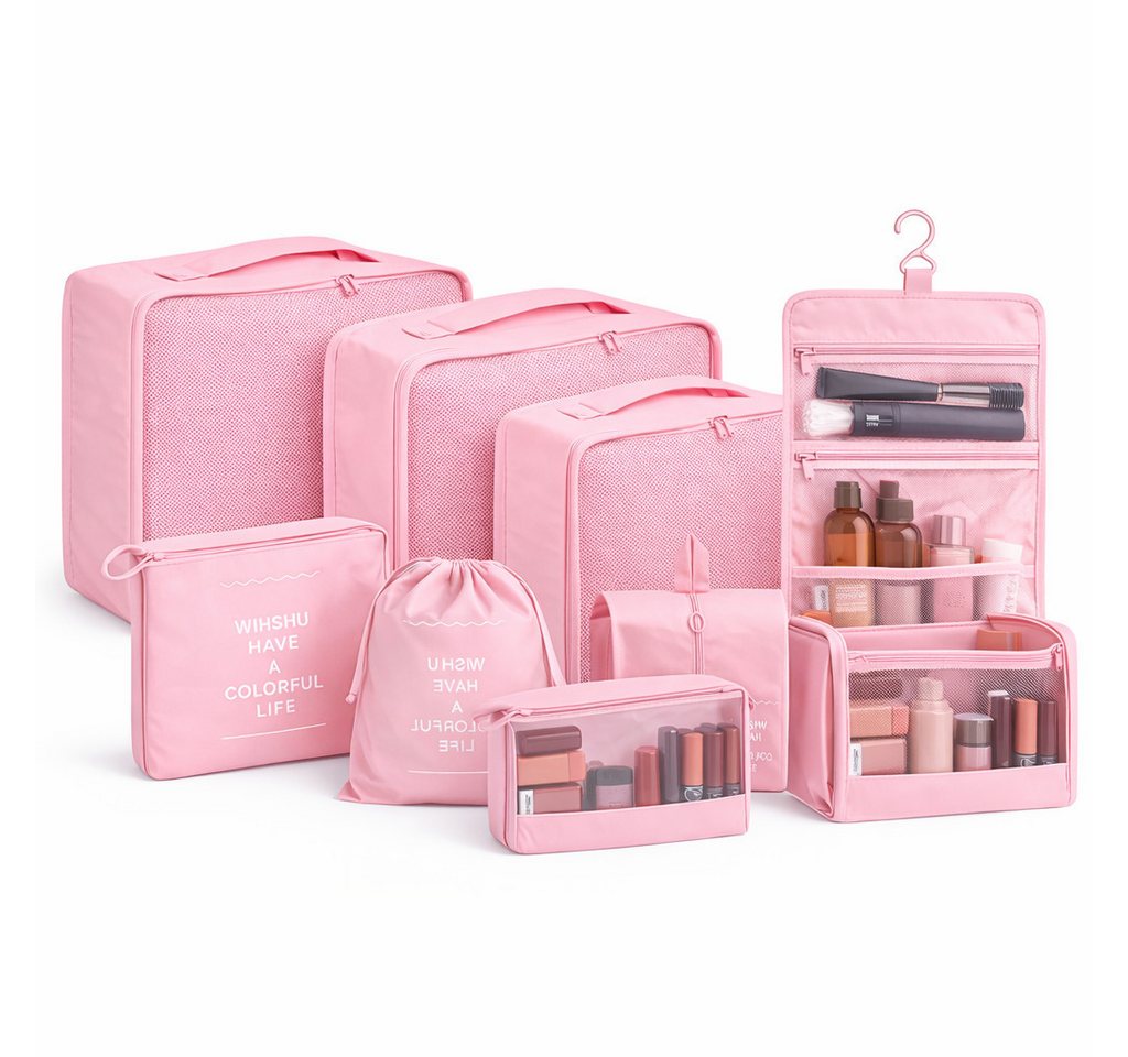 Everhomely® Kofferorganizer Kofferorganizer 8er mit Kosmetiktasche – Packtaschen Packwürfel Reisen (Set, 8er Set) Bild 4