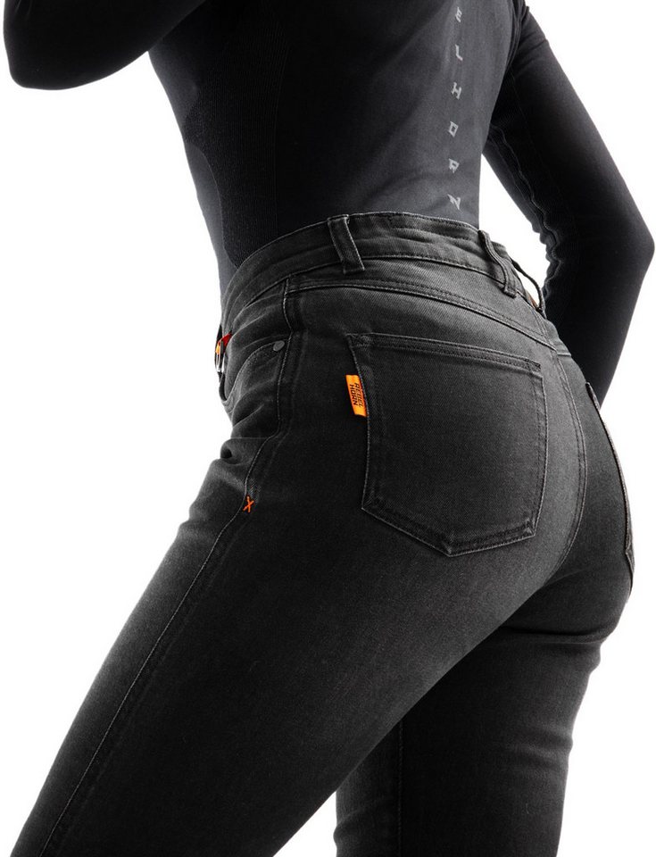 Rebelhorn Motorradhose Bronco Damen Motorrad Jeans Verbindungsreißverschluss,Hüftprotektoren enthalten,Knieprotektor Bild 2
