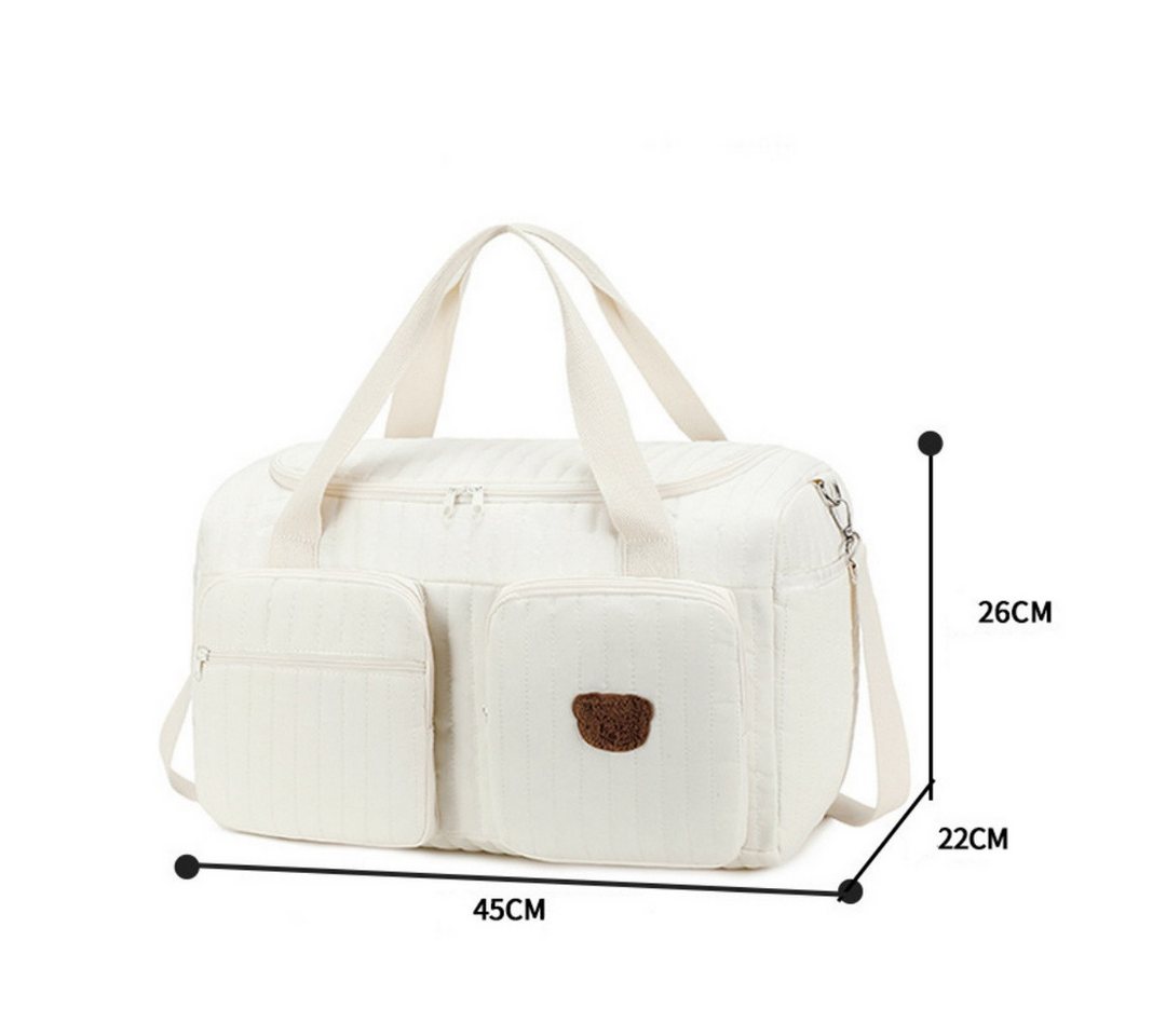 FOUORTUNATE-BEE Wickeltasche Große Wickeltasche Mama Tasche Reisetasche Schultertasche 45×22×26 cm, Für Krankenhaus Kinderwagen Reise Alltag Baby Wickeltasche Organizer