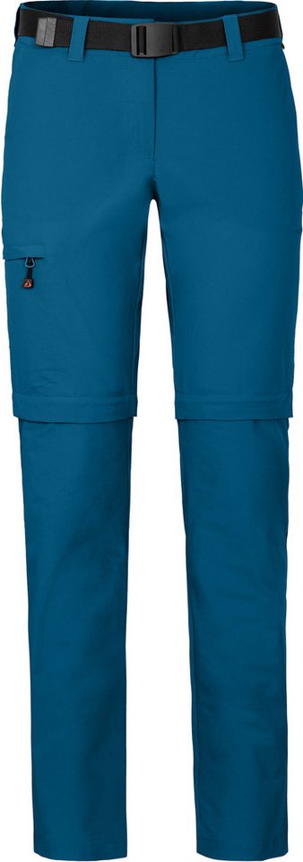 Bergson Outdoorhose BENNETT Zipp-Off (slim) Damen Wanderhose, vielseitig, pflegeleicht, Normalgrößen, Saphir blau