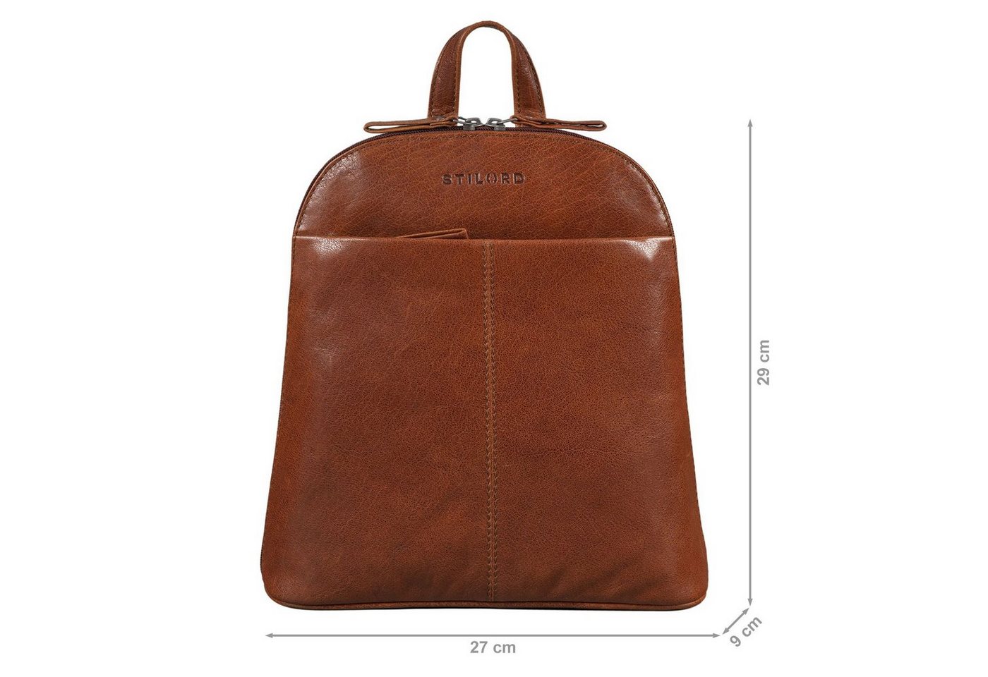 STILORD Cityrucksack "Olivia" City Rucksack Damen Leder Rucksackhandtasche Daypack Bild 2