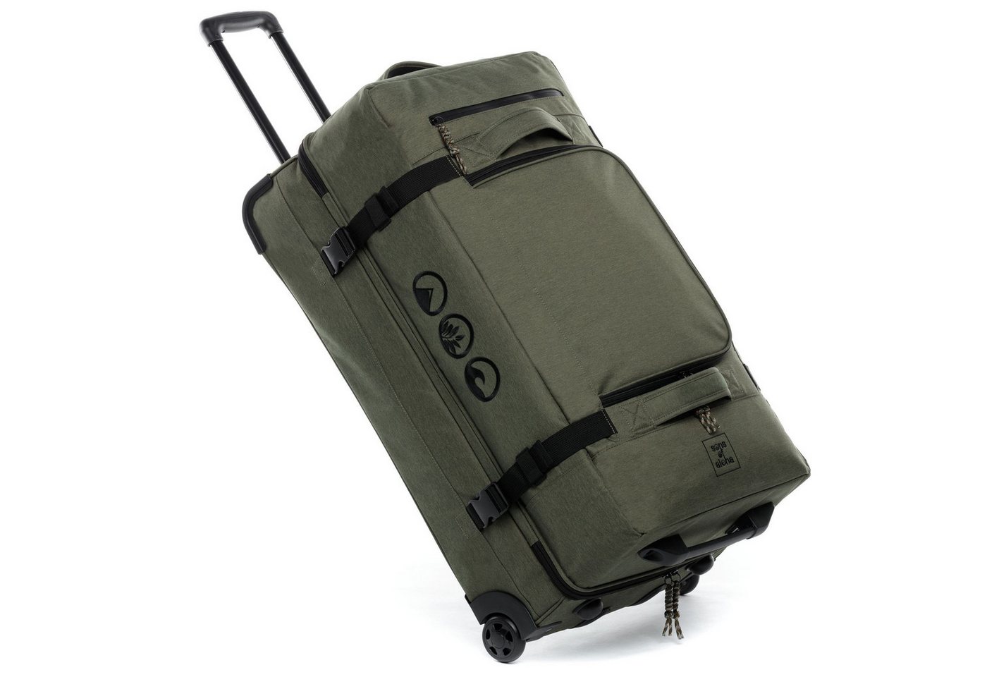 SONS OF ALOHA Koffer Reisetasche mit Rollen groß Duffle 80 cm XL 120L, großer Roll-Koffer mit Trolleyfunktion, aus Meeresplastik Bild 3