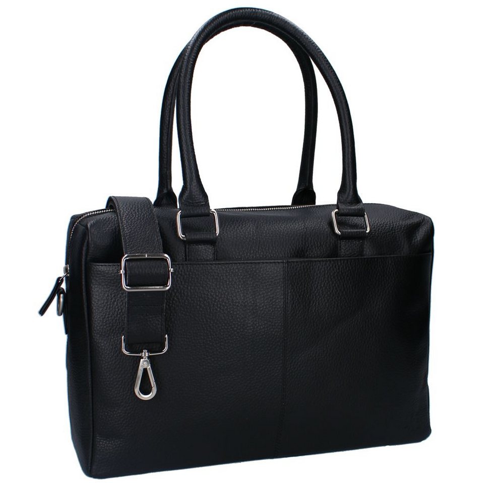 Vadobag Wickeltasche Schwarze Baby Wickeltasche mit Unterlage Echt Leder Schultertasche Bild 2
