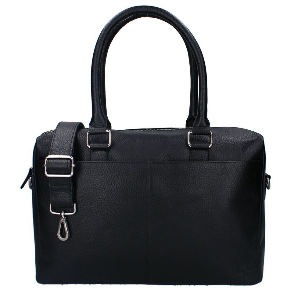 Vadobag Wickeltasche Schwarze Baby Wickeltasche mit Unterlage Echt Leder Schultertasche Bild 3