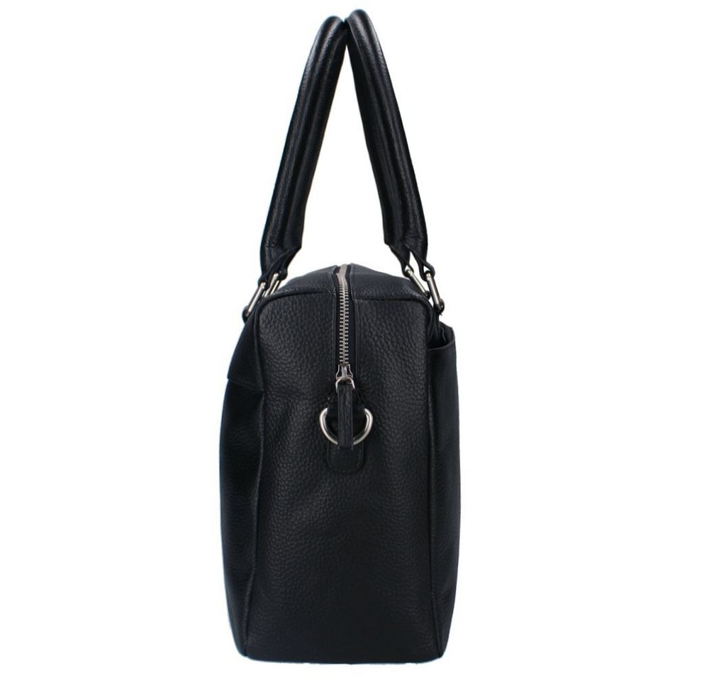 Vadobag Wickeltasche Schwarze Baby Wickeltasche mit Unterlage Echt Leder Schultertasche Bild 5