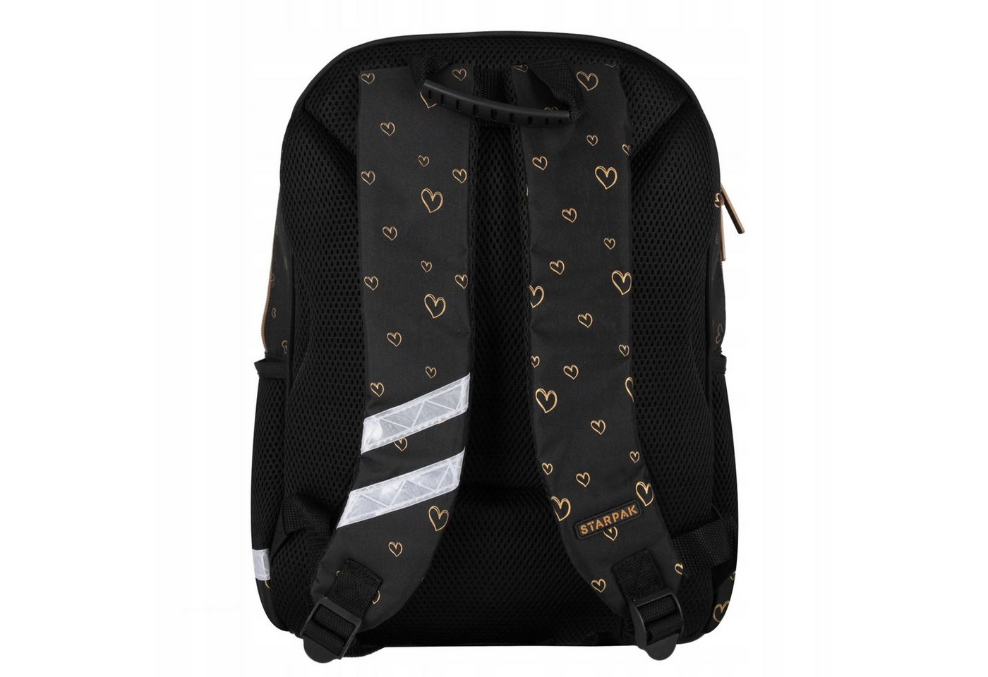 Starpak Schulrucksack Starpak Schulrucksack Mädchen Schwarz Gold Katze Klasse 1-3 (1-tlg) Bild 2